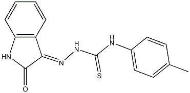 N-(4-methylphenyl)-2-(2-oxo-1,2-dihydro-3H-indol-3-ylidene)-1-hydrazinecarbothioamide Struktur