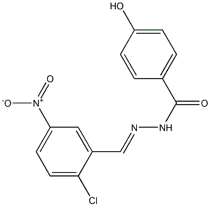 N'-[(E)-(2-chloro-5-nitrophenyl)methylidene]-4-hydroxybenzohydrazide Struktur