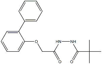 N'-[2-([1,1'-biphenyl]-2-yloxy)acetyl]-2,2-dimethylpropanohydrazide Struktur