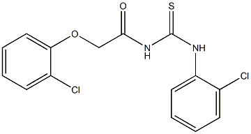 N-[2-(2-chlorophenoxy)acetyl]-N'-(2-chlorophenyl)thiourea Struktur