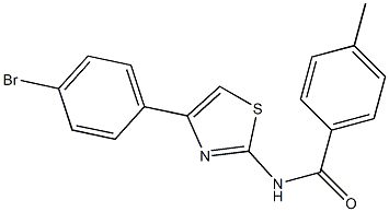 N-[4-(4-bromophenyl)-1,3-thiazol-2-yl]-4-methylbenzamide Struktur