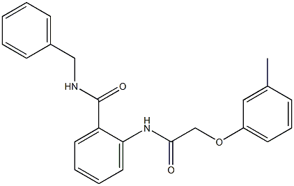 N-benzyl-2-{[2-(3-methylphenoxy)acetyl]amino}benzamide Struktur