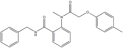 N-benzyl-2-{methyl[2-(4-methylphenoxy)acetyl]amino}benzamide Struktur