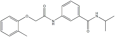 N-isopropyl-3-{[2-(2-methylphenoxy)acetyl]amino}benzamide Struktur