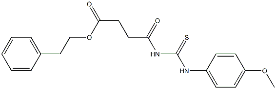 phenethyl 4-{[(4-methoxyanilino)carbothioyl]amino}-4-oxobutanoate Struktur