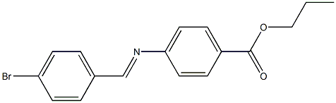 propyl 4-{[(E)-(4-bromophenyl)methylidene]amino}benzoate Struktur