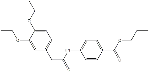 propyl 4-{[2-(3,4-diethoxyphenyl)acetyl]amino}benzoate Struktur