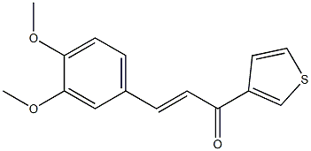 (E)-3-(3,4-dimethoxyphenyl)-1-(3-thienyl)-2-propen-1-one Struktur