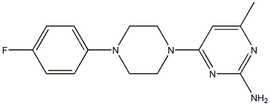 4-[4-(4-fluorophenyl)piperazino]-6-methyl-2-pyrimidinylamine Struktur