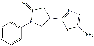 4-(5-amino-1,3,4-thiadiazol-2-yl)-1-phenylpyrrolidin-2-one Struktur