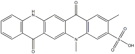 5,7,12,14-Tetrahydro-2,5-dimethyl-7,14-dioxoquino[2,3-b]acridine-3-sulfonic acid Struktur