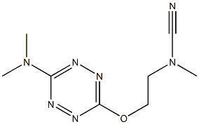 6-[2-(Methylcyanoamino)ethoxy]-N,N-dimethyl-1,2,4,5-tetrazin-3-amine Struktur