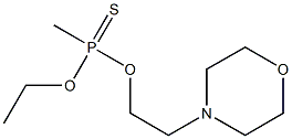 Methylphosphonothioic acid O-ethyl O-(2-morpholinoethyl) ester Struktur