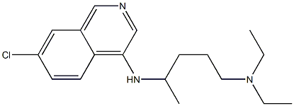 N,N-Diethyl-4-(7-chloroisoquinolin-4-ylamino)pentan-1-amine Struktur