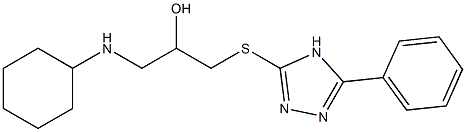 1-[[5-Phenyl-4H-1,2,4-triazol-3-yl]thio]-3-(cyclohexylamino)-2-propanol Struktur