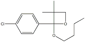 2-(4-Chlorophenyl)-2-butoxy-3,3-dimethyloxetane Struktur