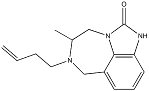 4,5,6,7-Tetrahydro-5-methyl-6-(3-butenyl)imidazo[4,5,1-jk][1,4]benzodiazepin-2(1H)-one Struktur