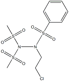 1-(2-Chloroethyl)-2,2-bis(methylsulfonyl)-1-(phenylsulfonyl)hydrazine Struktur