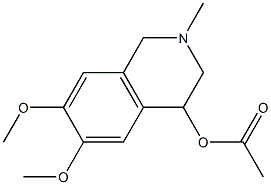 1,2,3,4-Tetrahydro-2-methyl-6,7-dimethoxyisoquinolin-4-ol acetate Struktur