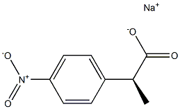 [S,(-)]-p-Nitrohydratropic acid sodium salt Struktur