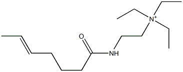 N,N,N-Triethyl-2-(5-heptenoylamino)ethanaminium Struktur