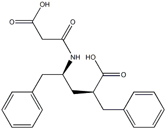 (2S,4S)-2,4-Dibenzyl-6-oxo-5-azaoctanedioic acid Struktur