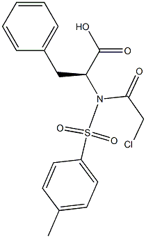 N-Chloroacetyl-3-phenyl-N-(p-tolylsulfonyl)-L-alanine Struktur