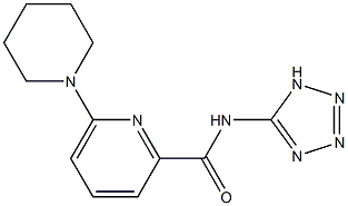 6-(1-Piperidinyl)-N-(1H-tetrazol-5-yl)pyridine-2-carboxamide Struktur