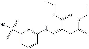 3-[N'-[1,2-Bis(ethoxycarbonyl)ethylidene]hydrazino]benzenesulfonic acid Struktur