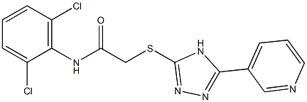 2-[[5-(3-Pyridyl)-4H-1,2,4-triazol-3-yl]thio]-2',6'-dichloroacetoanilide Struktur