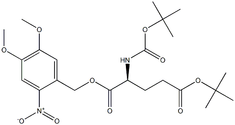 N-(tert-Butoxycarbonyl)glutamic acid 1-[(4,5-dimethoxy-2-nitrophenyl)methyl]5-tert-butyl ester Struktur