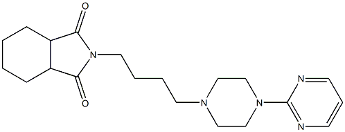 2-[4-[4-(2-Pyrimidinyl)-1-piperazinyl]butyl]-4,5,6,7-tetrahydro-2H-isoindole-1,3(3aH,7aH)-dione Struktur