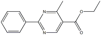 2-Phenyl-4-methylpyrimidine-5-carboxylic acid ethyl ester Struktur