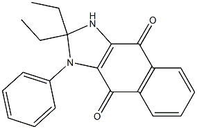 2,2-Diethyl-2,3-dihydro-1-(phenyl)-1H-naphth[2,3-d]imidazole-4,9-dione Struktur