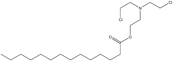 Myristic acid 2-[bis(2-chloroethyl)amino]ethyl ester Struktur