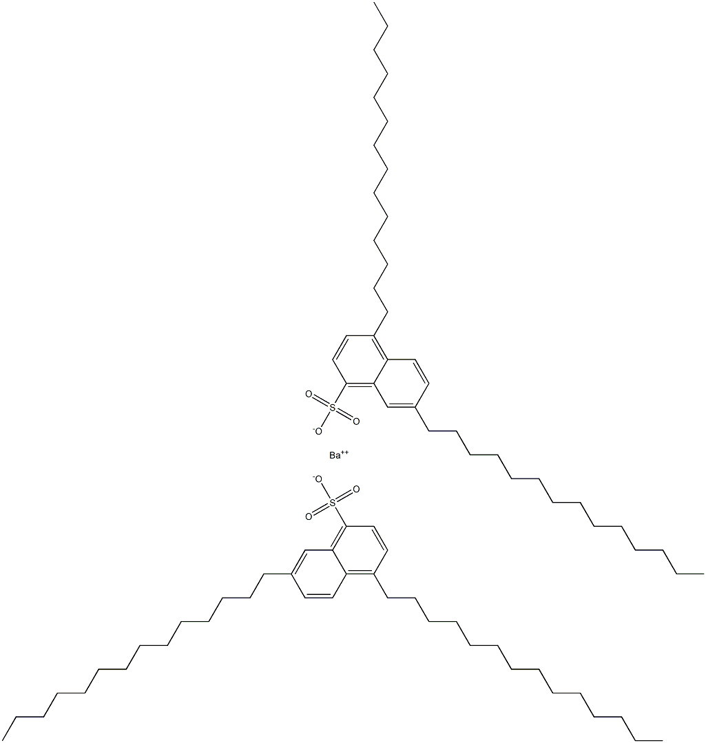 Bis(4,7-ditetradecyl-1-naphthalenesulfonic acid)barium salt Struktur