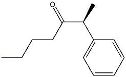 [S,(+)]-2-Phenyl-3-heptanone Struktur