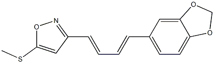 3-[(1E,3E)-4-[3,4-Methylenedioxyphenyl]-1,3-butadienyl]-5-(methylthio)isoxazole Struktur