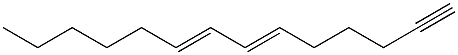 (6E,8E)-6,8-Tetradecadien-1-yne Struktur