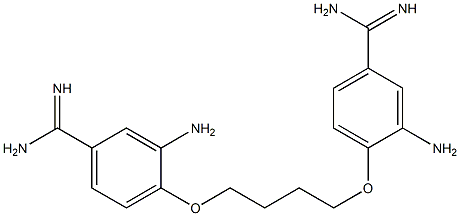 4,4'-[1,4-Butanediylbis(oxy)]bis[3-aminobenzamidine] Struktur