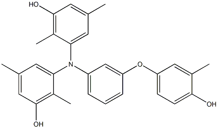 N,N-Bis(3-hydroxy-2,5-dimethylphenyl)-3-(4-hydroxy-3-methylphenoxy)benzenamine Struktur