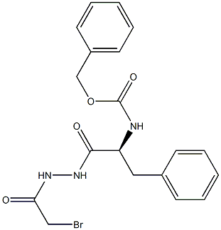 1-[N-(Benzyloxycarbonyl)-L-phenylalanyl]-2-(bromoacetyl)hydrazine Struktur