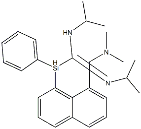 1-[[8-[(Dimethylamino)methyl]-1-naphtyl]phenylsilyl]-N1,N2-diisopropylformamidine Struktur