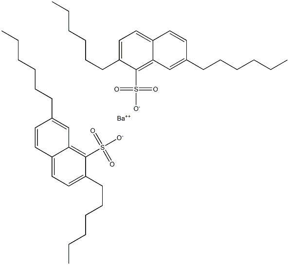 Bis(2,7-dihexyl-1-naphthalenesulfonic acid)barium salt Struktur