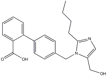 4'-[(2-Butyl-5-hydroxymethyl-1H-imidazol-1-yl)methyl]-1,1'-biphenyl-2-carboxylic acid Struktur