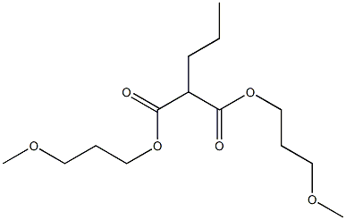 Propylmalonic acid bis(3-methoxypropyl) ester Struktur