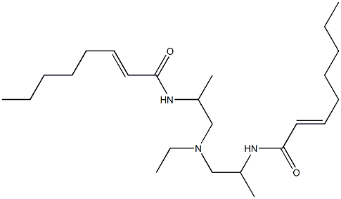 N,N'-[Ethyliminobis(1-methyl-2,1-ethanediyl)]bis(2-octenamide) Struktur