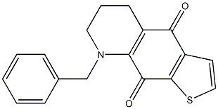 5,6,7,8-Tetrahydro-8-benzylthieno[3,2-g]quinoline-4,9-dione Struktur