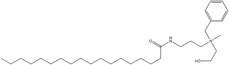 N-(2-Hydroxyethyl)-N-methyl-N-[3-[(1-oxooctadecyl)amino]propyl]benzenemethanaminium Struktur