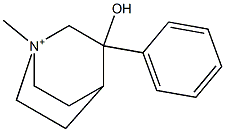 1-Methyl-3-hydroxy-3-phenylquinuclidinium Struktur